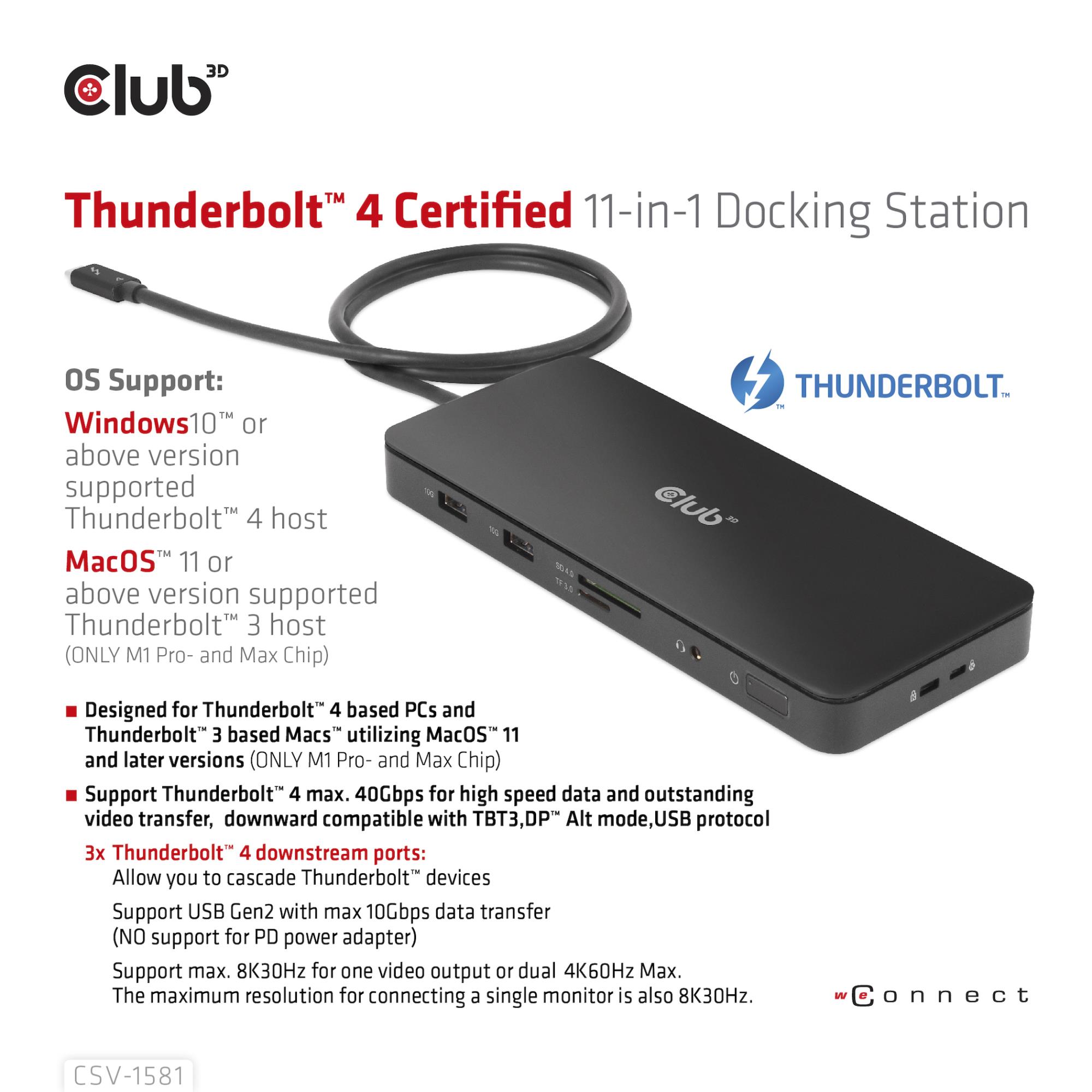 NB ACC DOCKING STATION 11IN1/THUNDERBOLT CSV-1581 CLUB3D - Image 9