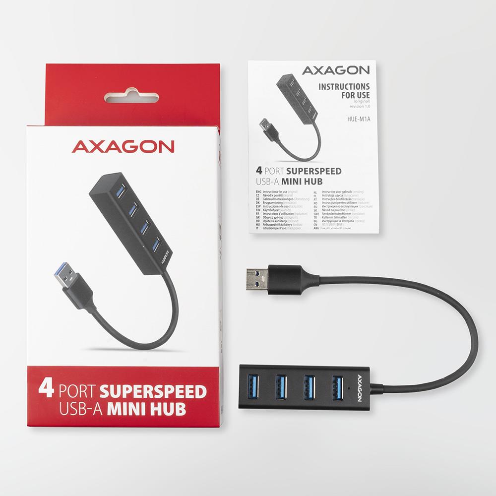 I/O HUB USB3.2 4PORT MINI/0.2M HUE-M1A AXAGON - Image 9