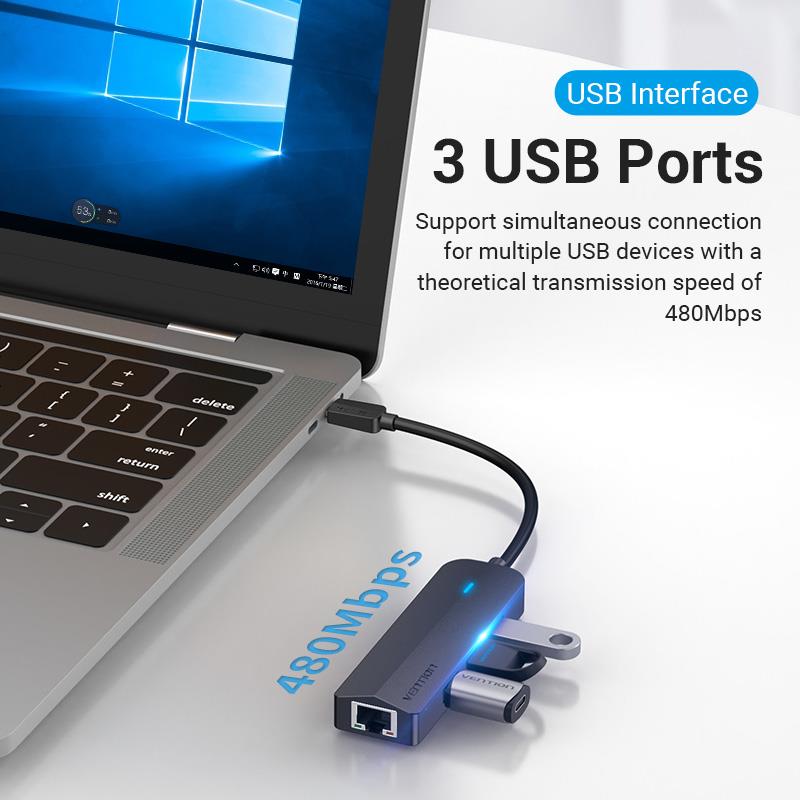 I/O HUB 5-IN-1 USB-C/0.15M TGOBB VENTION - Image 7