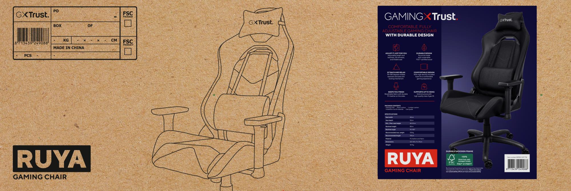 GAMING CHAIR GXT 714 RUYA/BLACK 24908 TRUST - Image 7