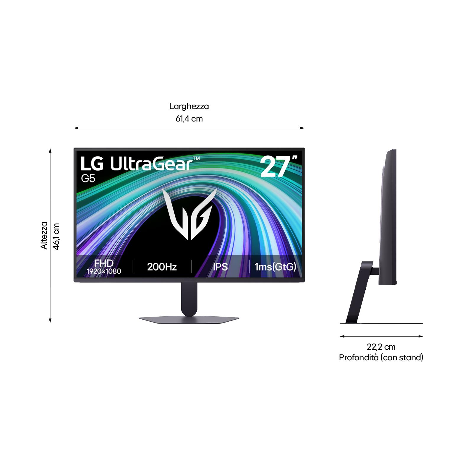 LCD Monitor LG 27 " 1920 x 1080 pixels Full HD Native aspect ratio 16:9 LCD Flat 27G523B-B - Image 7