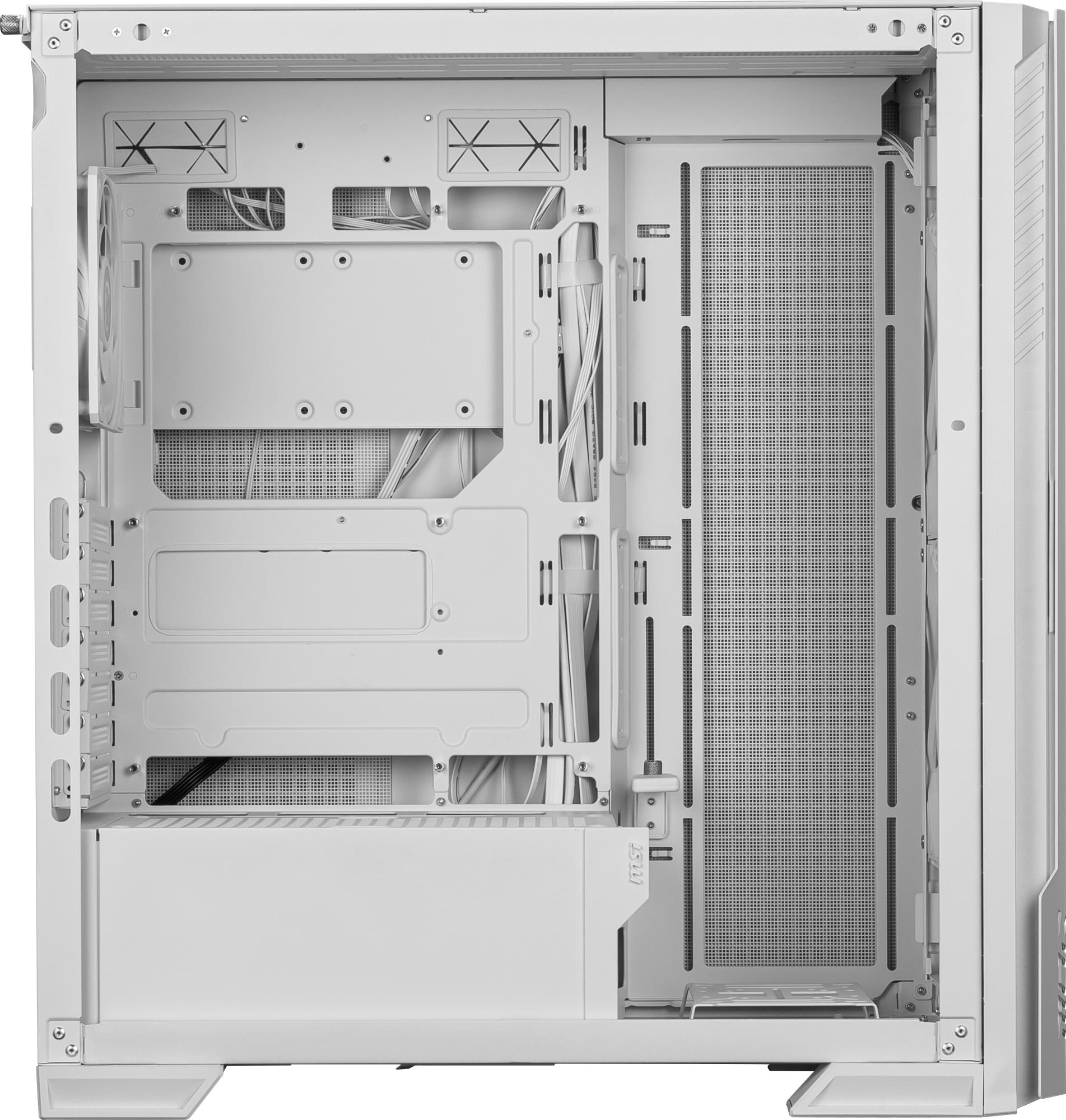 Case MSI ATX/micro ATX/Mini-ITX/EATX White Midi Tower PC VELOX300RAIRFLOWPZWH - Image 2