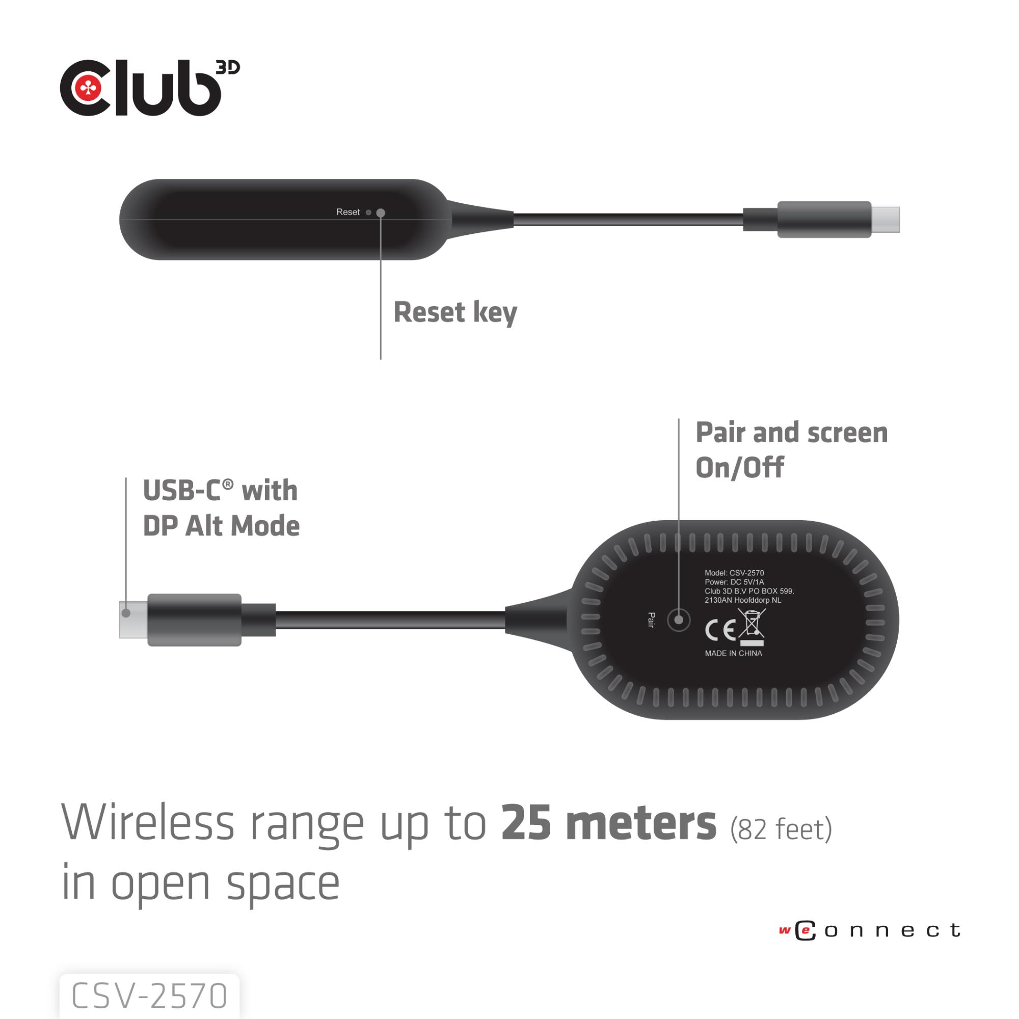I/O ADAPTER WRL USB-C TO HDMI/CSV-2570 CLUB3D - Image 9