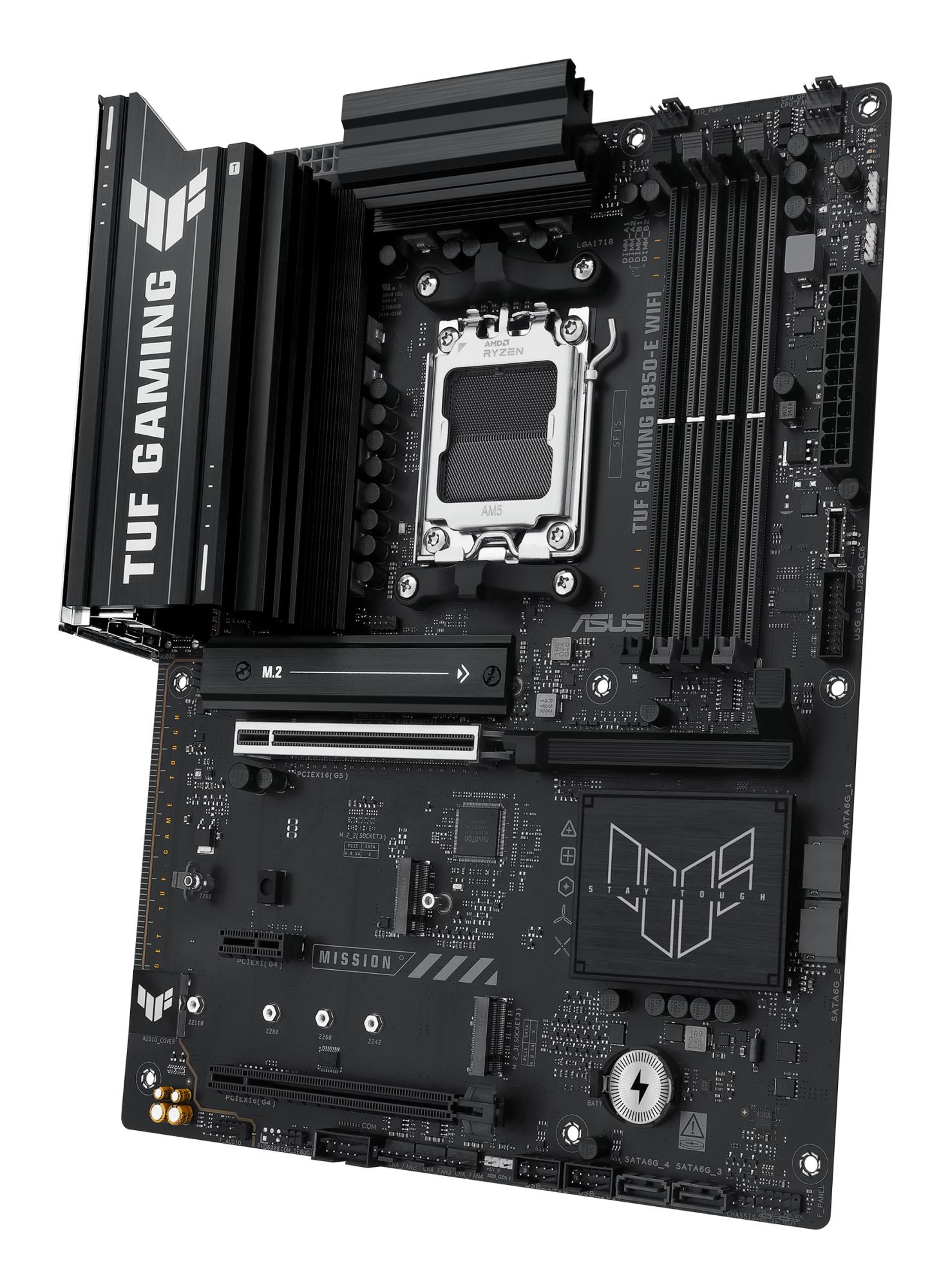 Mainboard ASUS AMD B850 SAM5 ATX Memory DDR5 Memory slots 4 1xPCI-Express 4.0 1x 1xPCI-Express 4.0 16x 1xPCI-Express 5.0 16x 3xM.2 1xHDMI 1xDisplayPort 3xUSB 2.0 4xUSB 3.2 1xUSB-C 1xRJ45 3xAudio port TUFGAMINGB850-EWIFI - Image 5