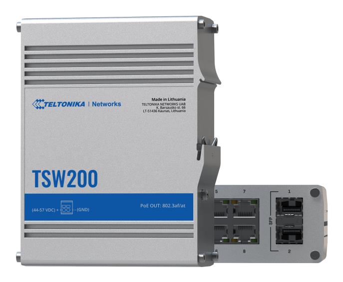 Switch TELTONIKA TSW2000000B0 PoE ports 8 240 Watts TSW200 - Image 2