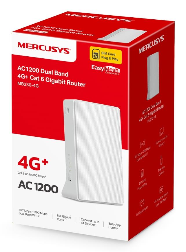 Wireless Router MERCUSYS Router LAN WAN ports 1 4G MB230-4G - Image 7