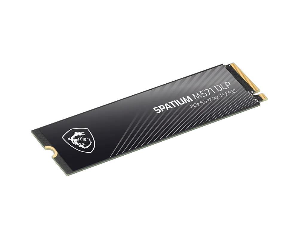 SSD MSI 1400xTBW rating MTBF 1500000 h Read speed 14500 MB/s Write speed 11000 MB/s NVMe Yes PCI Express 5.0 M.2 2000 GB SPATIUM M571 DLP PCIe 5.0 NVMe M.2 S78-440Q1K0-P83 - Image 4