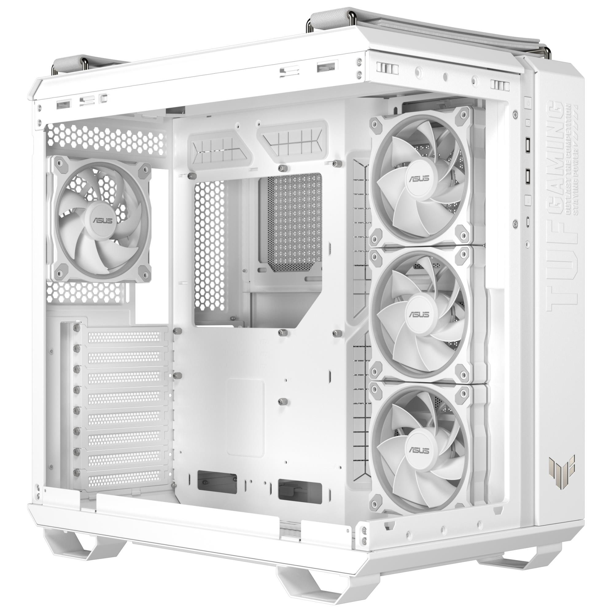Case ASUS TUF Gaming GT502 Horizon MidiTower Case product features Transparent panel Not included ATX MicroATX MiniITX Colour White TUFGAMGT502HORIZONWHT - Image 19