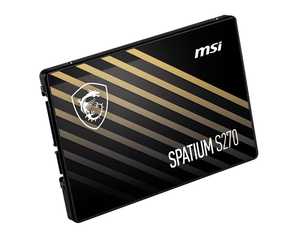 SSD MSI SPATIUM S270 960GB SATA 3D NAND Write speed 450 MBytes/sec Read speed 500 MBytes/sec 2,5" TBW 500 TB MTBF 2000000 hours S78-440P130-P83 - Image 5