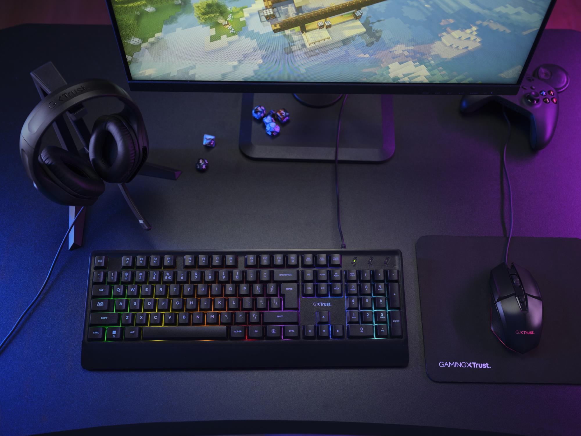 KEYBOARD +MOUSE GXT792 QUADROX/4-IN-1 BUNDLE ENG 25155 TRUST - Image 8