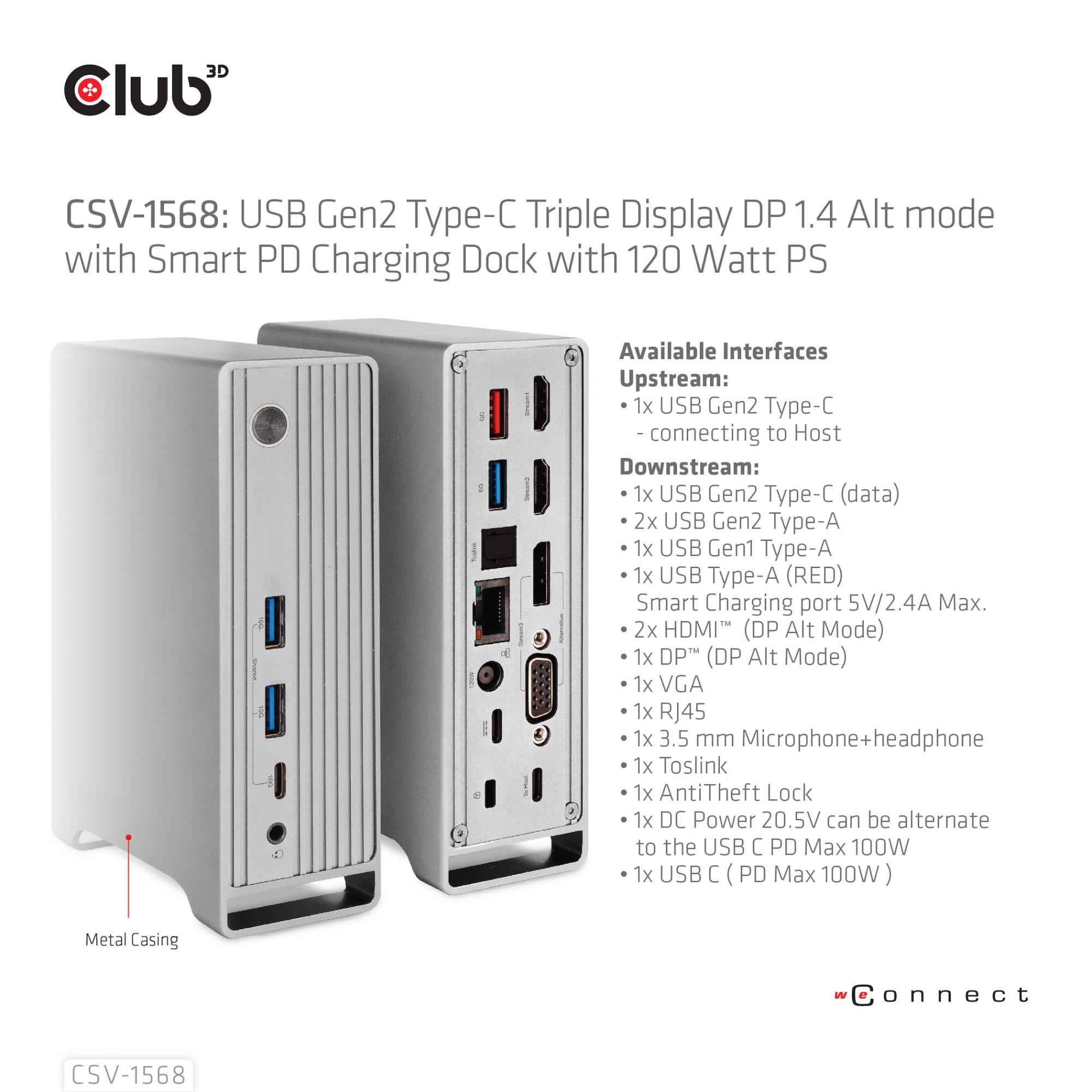 NB ACC DOCKING STATION/USB-C 120W CSV-1568 CLUB3D - Image 11