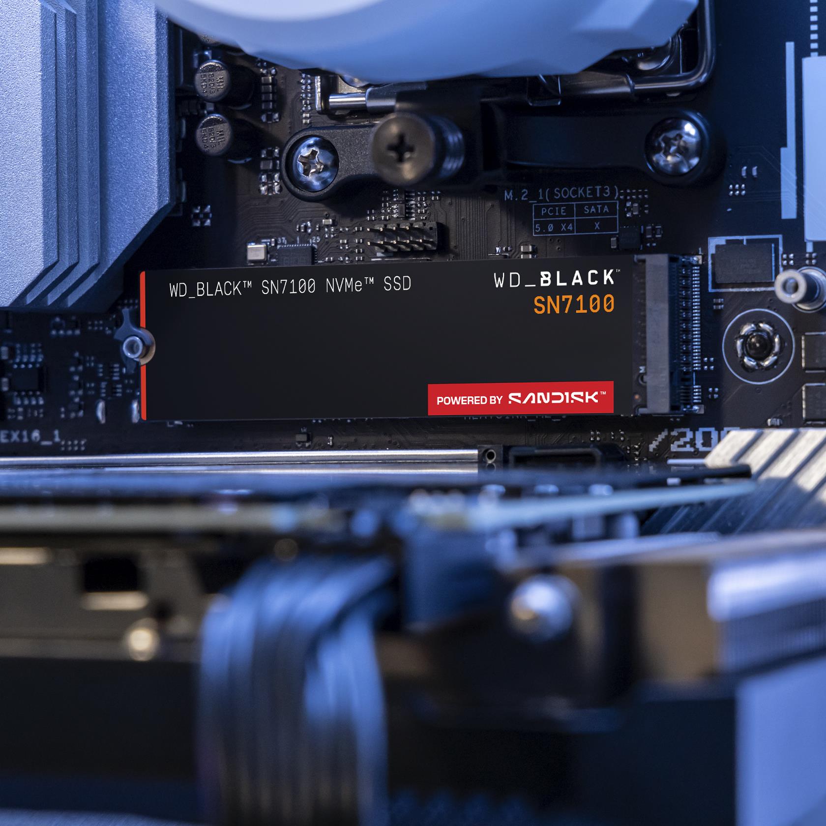 SSD SANDISK Read speed 7250 MB/s Write speed 6900 MB/s NVMe Yes PCI Express 4.0 M.2 2000 GB POWERED BY SANDISK Black SN7100 WDS200T4X0E - Image 5