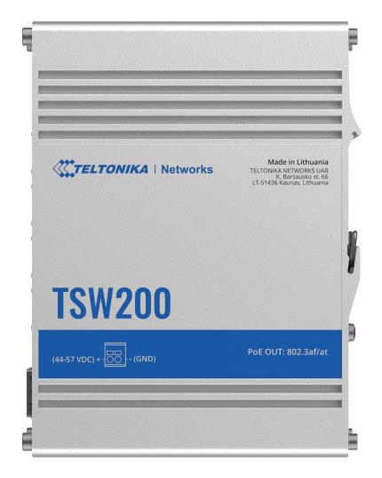 Switch TELTONIKA TSW2000000B0 PoE ports 8 240 Watts TSW200