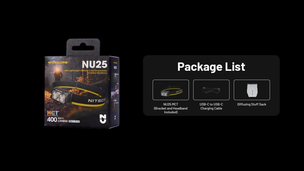 HEADLAMP NU SERIES 400 LUMENS/NU25 MCT NITECORE - Image 18