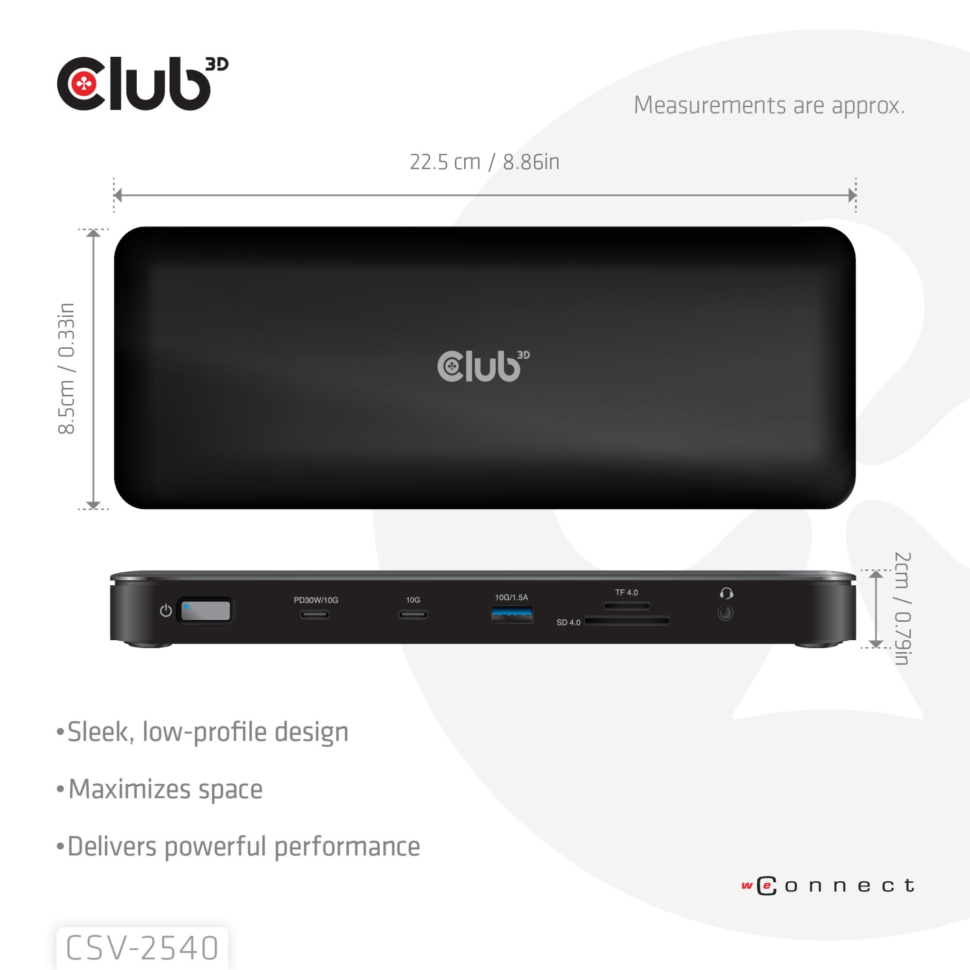 NB ACC DOCKING STATION 14IN1/USB-C 150W CSV-2540 CLUB3D - Image 10