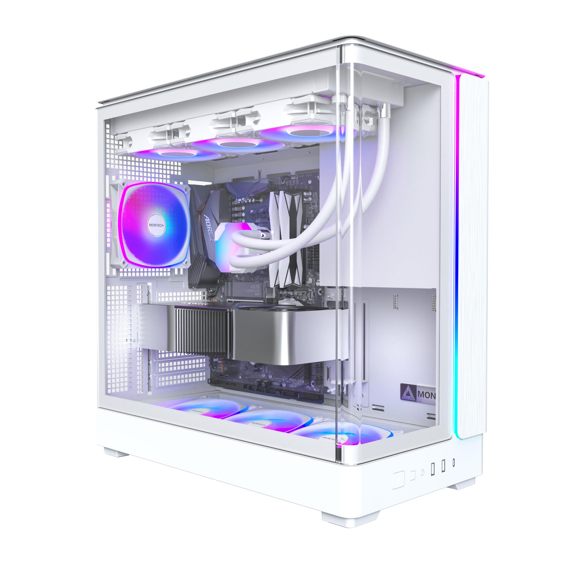 Case MONTECH micro ATX/Mini-ITX White Midi Tower PC KING 45 PRO KING45PRO(W) - Image 2