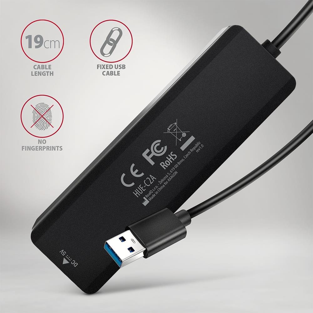 I/O HUB USB TRAVEL/0.19M HUE-C2A AXAGON - Image 3