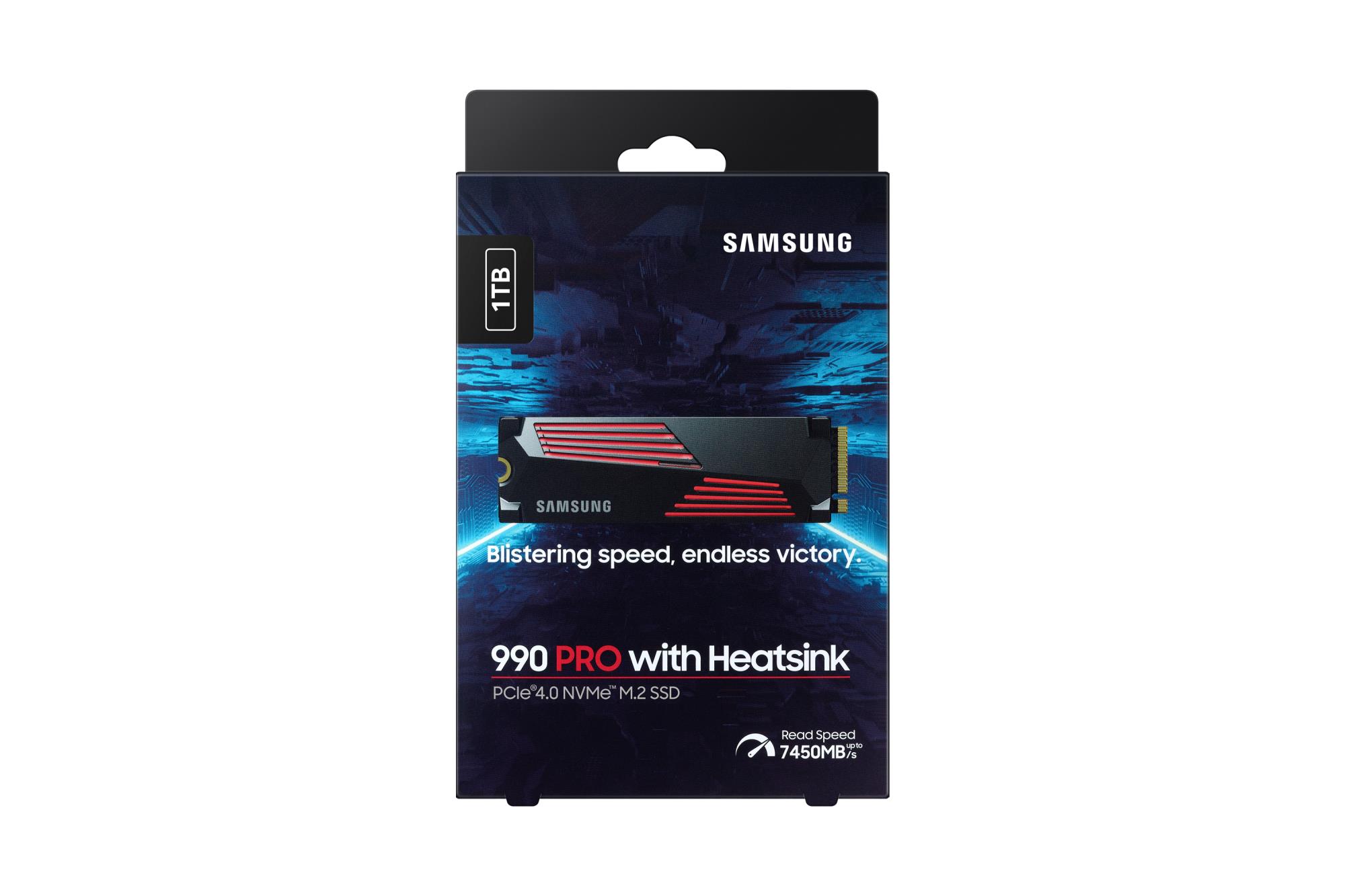 SSD SAMSUNG 990 PRO with Heatsink 1TB M.2 PCIE NVMe MLC Write speed 6900 MBytes/sec Read speed 7450 MBytes/sec 2.3mm TBW 600 TB MTBF 1500000 hours MZ-V9P1T0CW - Image 8