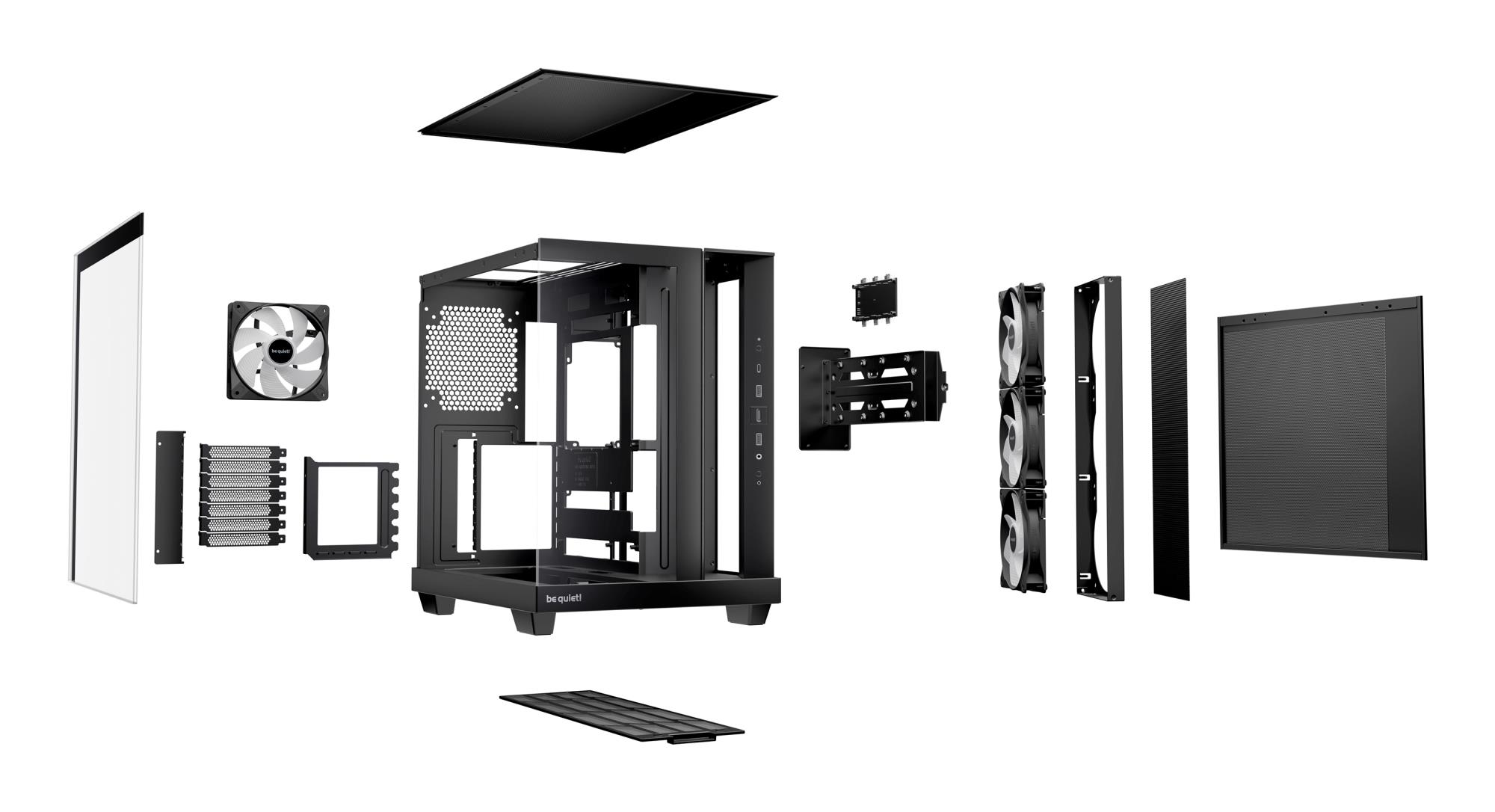 Case BE QUIET ATX/micro ATX/Mini-ITX Black Midi Tower PC BGW85 - Image 4