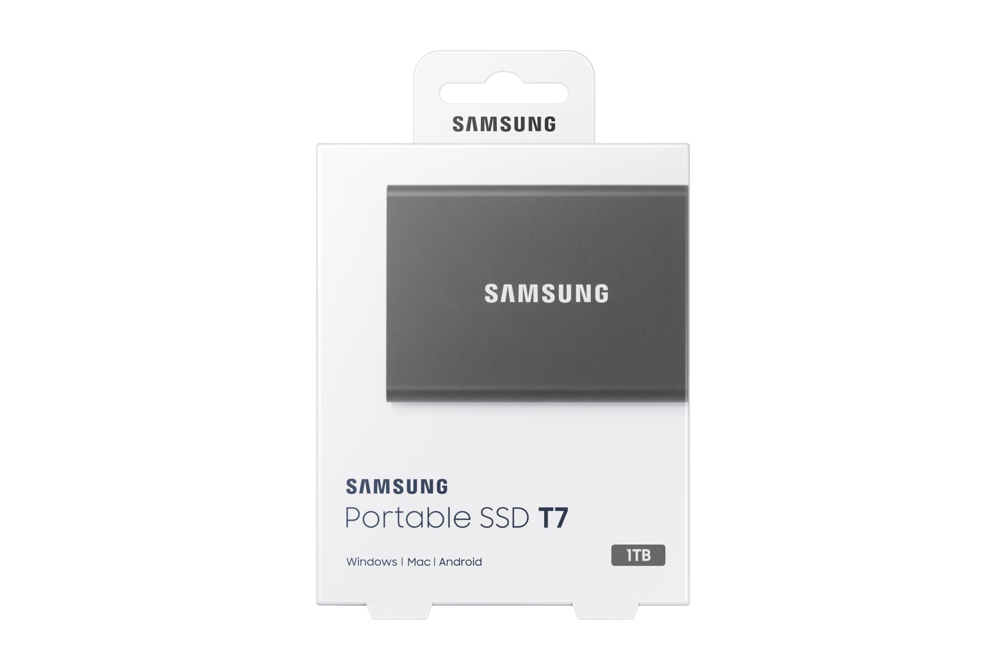 External SSD SAMSUNG T7 1TB USB 3.2 Write speed 1000 MBytes/sec Read speed 1050 MBytes/sec MU-PC1T0T/WW - Image 8