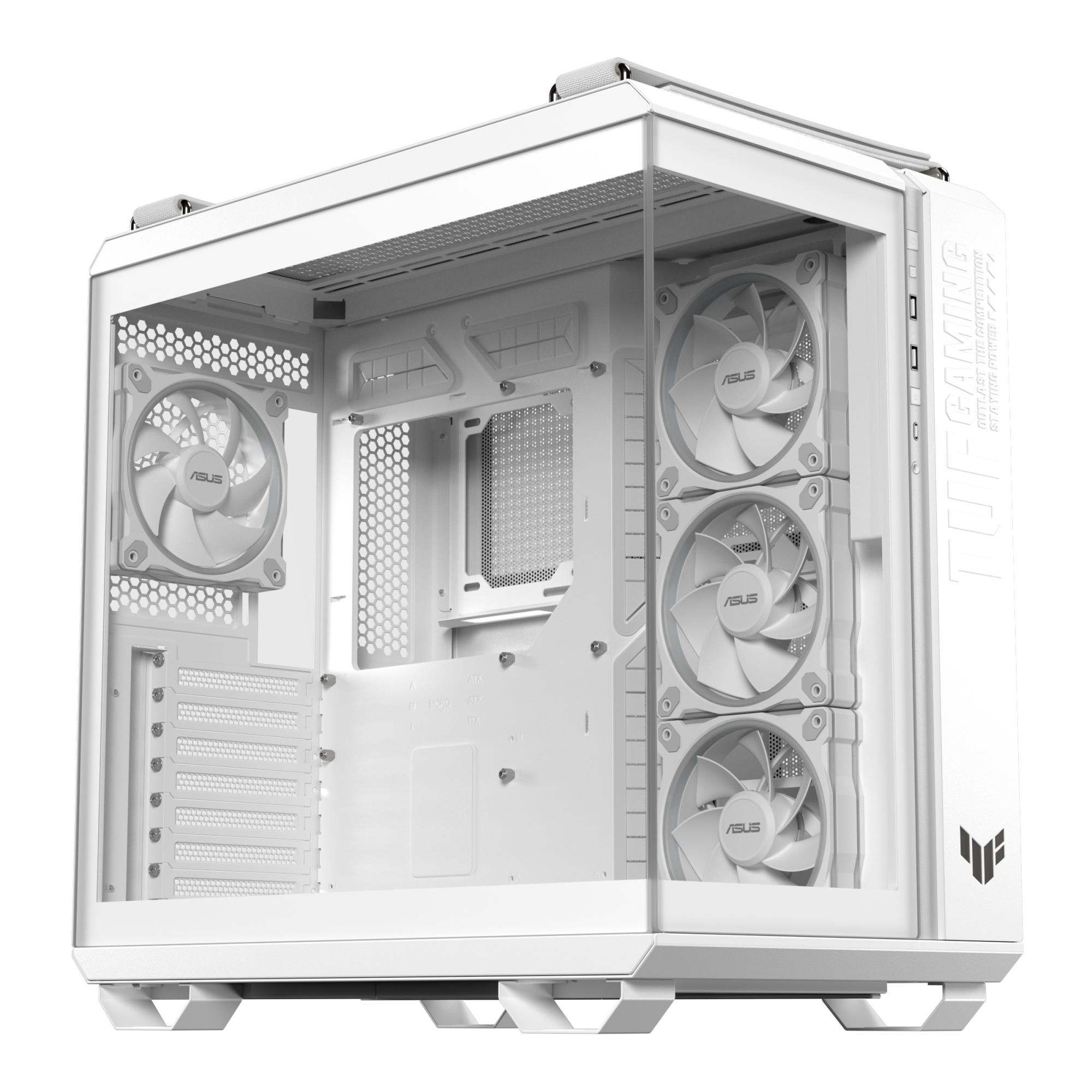 Case ASUS TUF Gaming GT502 Horizon MidiTower Case product features Transparent panel Not included ATX MicroATX MiniITX Colour White TUFGAMGT502HORIZONWHT - Image 5