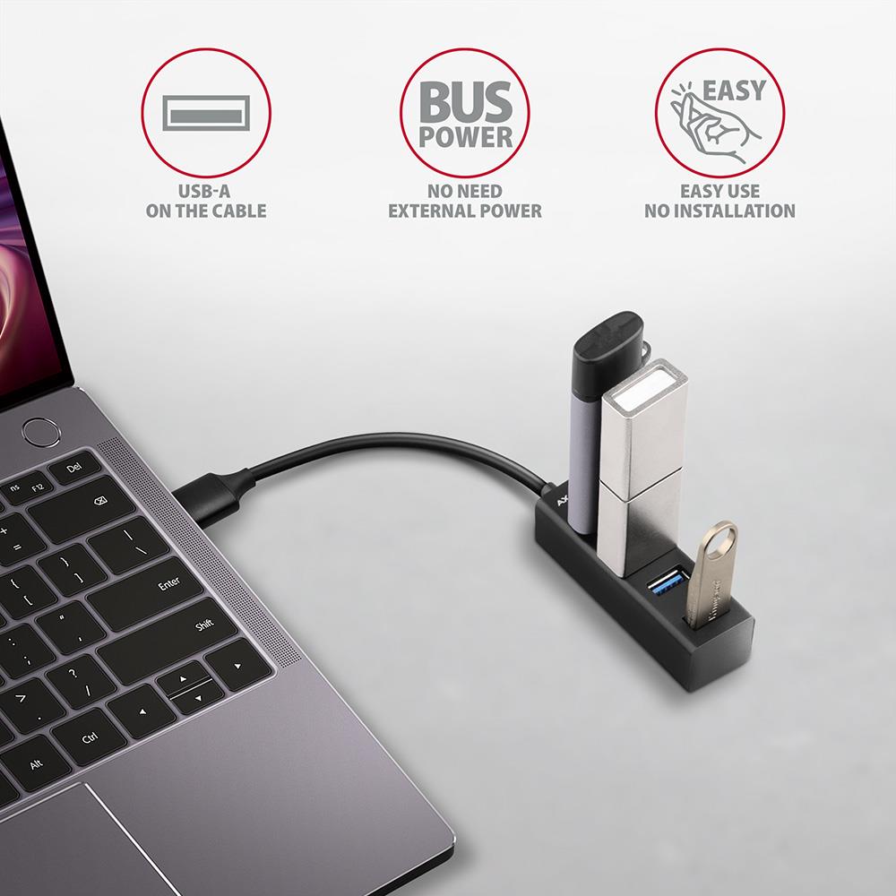 I/O HUB USB3.2 4PORT MINI/0.2M HUE-M1A AXAGON - Image 7