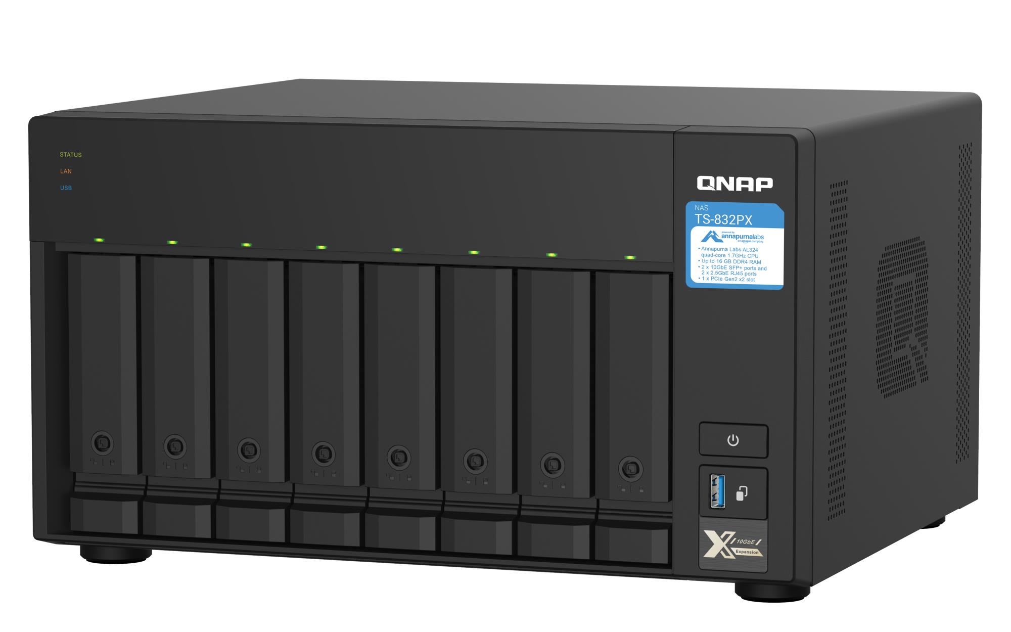 NAS STORAGE TOWER 8BAY/NO HDD TS-832PX-4G QNAP - Image 5