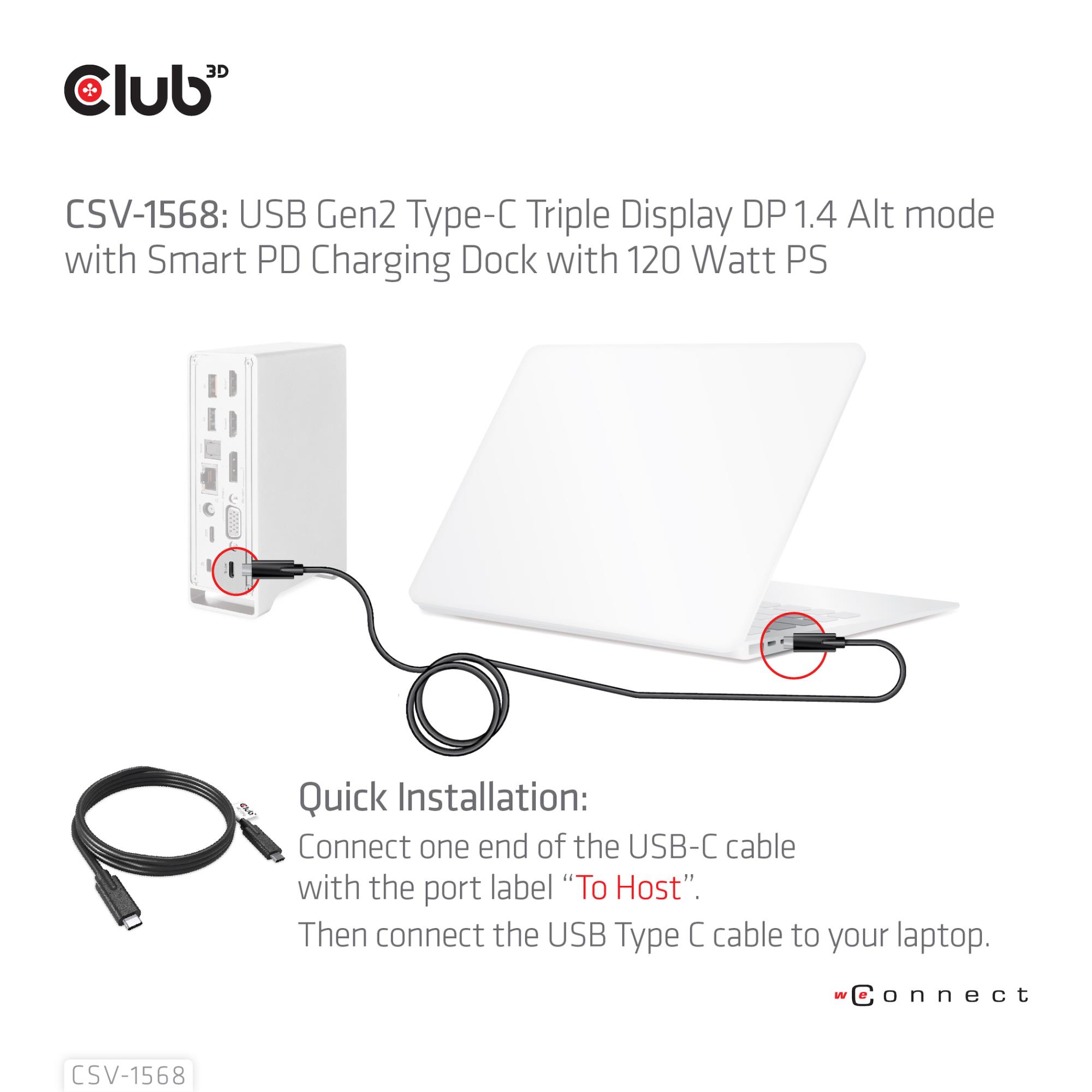 NB ACC DOCKING STATION/USB-C 120W CSV-1568 CLUB3D - Image 8