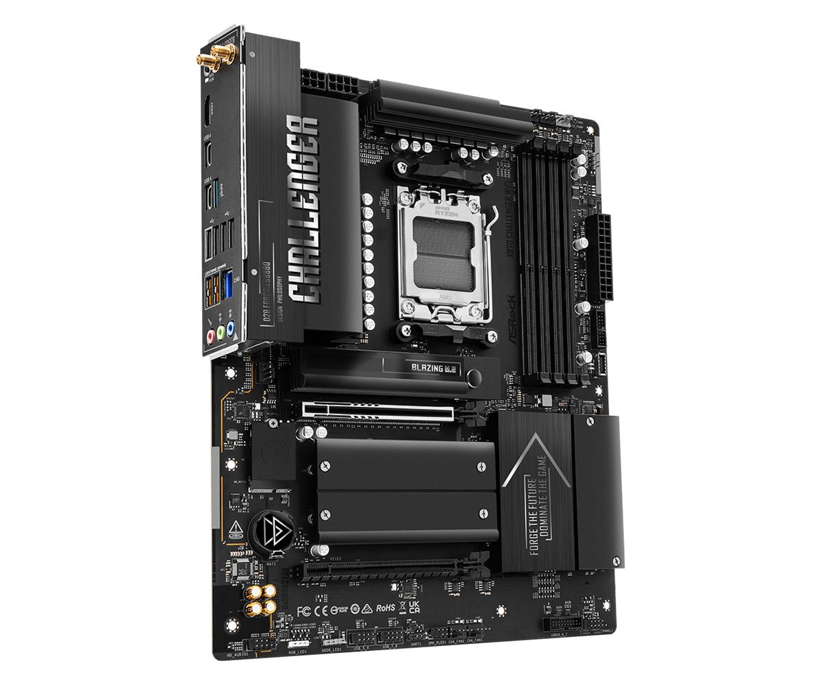 Mainboard ASROCK AMD X870 Socket AM5 ATX RAM DDR5-SDRAM 4xSlots Wi-Fi Yes Bluetooth Yes 1xNumber of M.2 (M) slots X870CHALLENGERWIFI - Image 4
