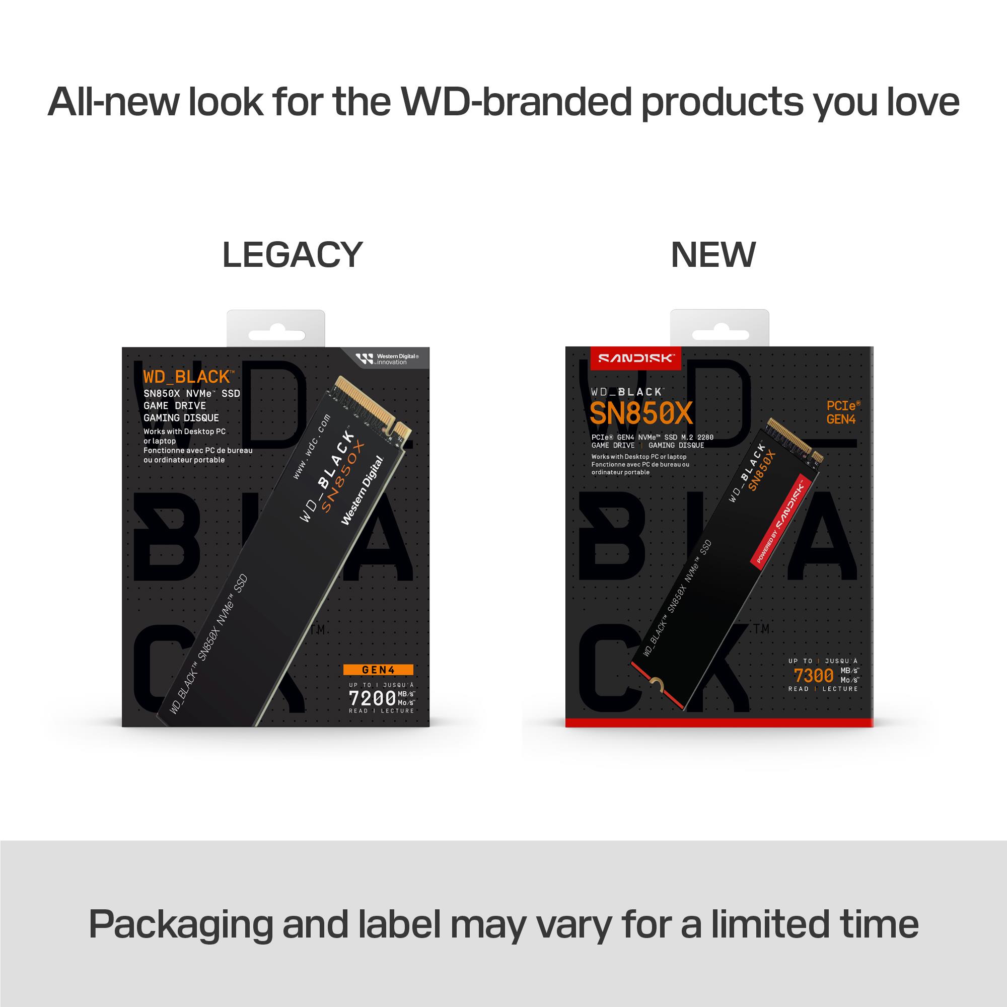 SSD SANDISK 2400xTBW rating Read speed 7300 MB/s Write speed 6600 MB/s NVMe Yes PCI Express 4.0 M.2 4000 GB POWERED BY SANDISK Black SN850X WDS400T2X0E - Image 12