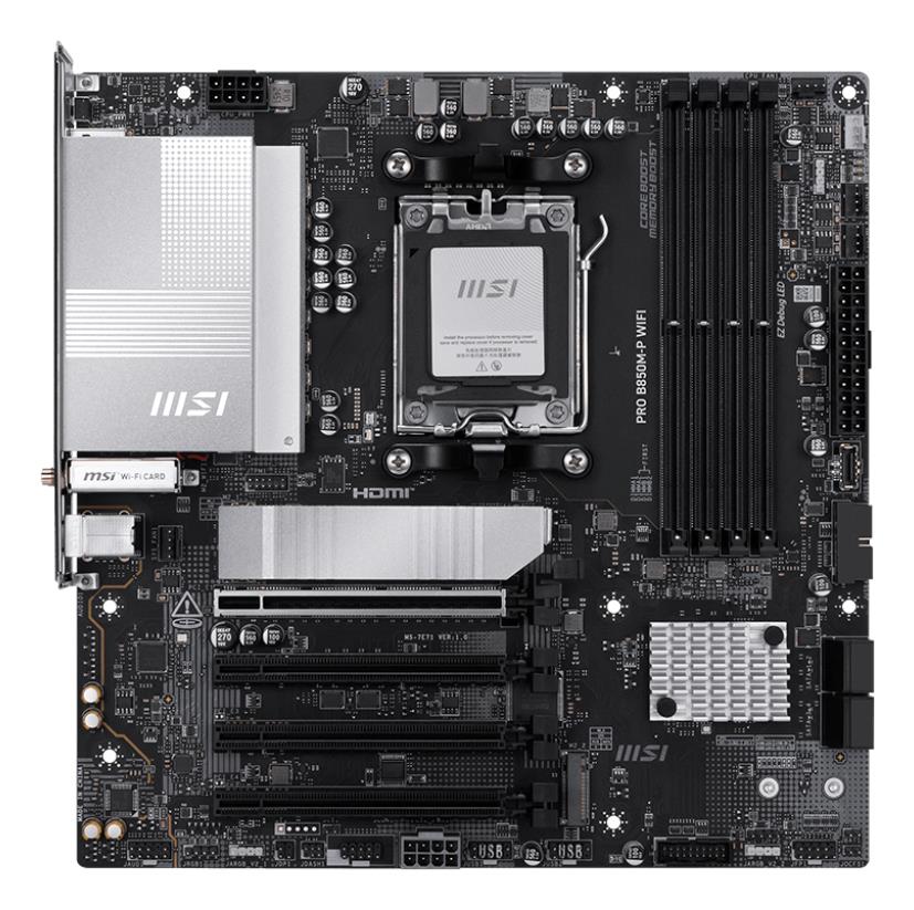 Mainboard MSI AMD B850 SAM5 Micro-ATX Memory DDR5 Memory slots 4 PROB850M-PWIFI - Image 2