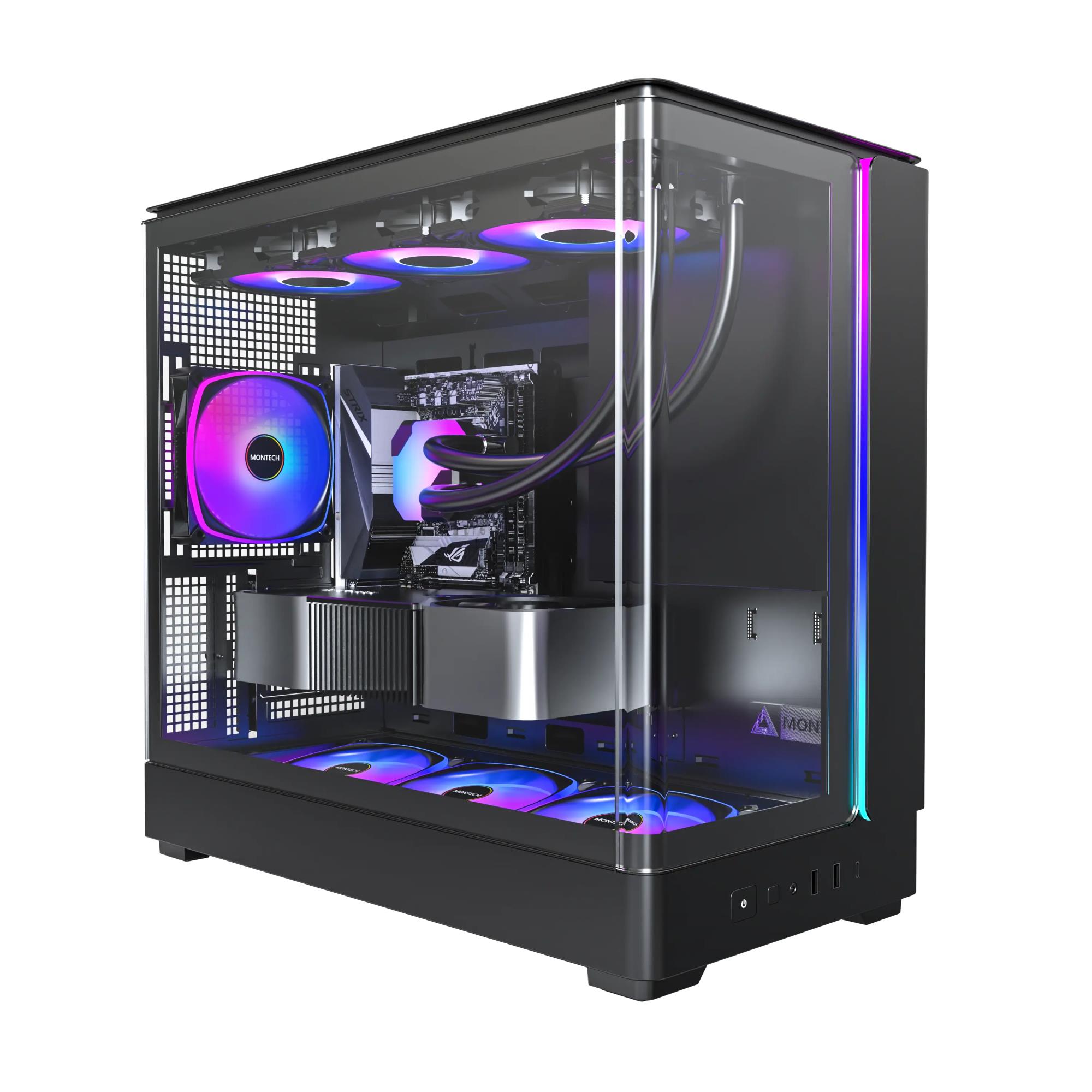 Case MONTECH micro ATX/Mini-ITX Black Midi Tower PC KING 15 PRO KING15PRO(B) - Image 2
