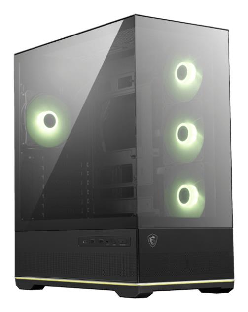 Case MSI MAG PANO 110R PZ MidiTower Case product features Transparent panel Not included Colour Black MAGPANO110RPZ - Image 3