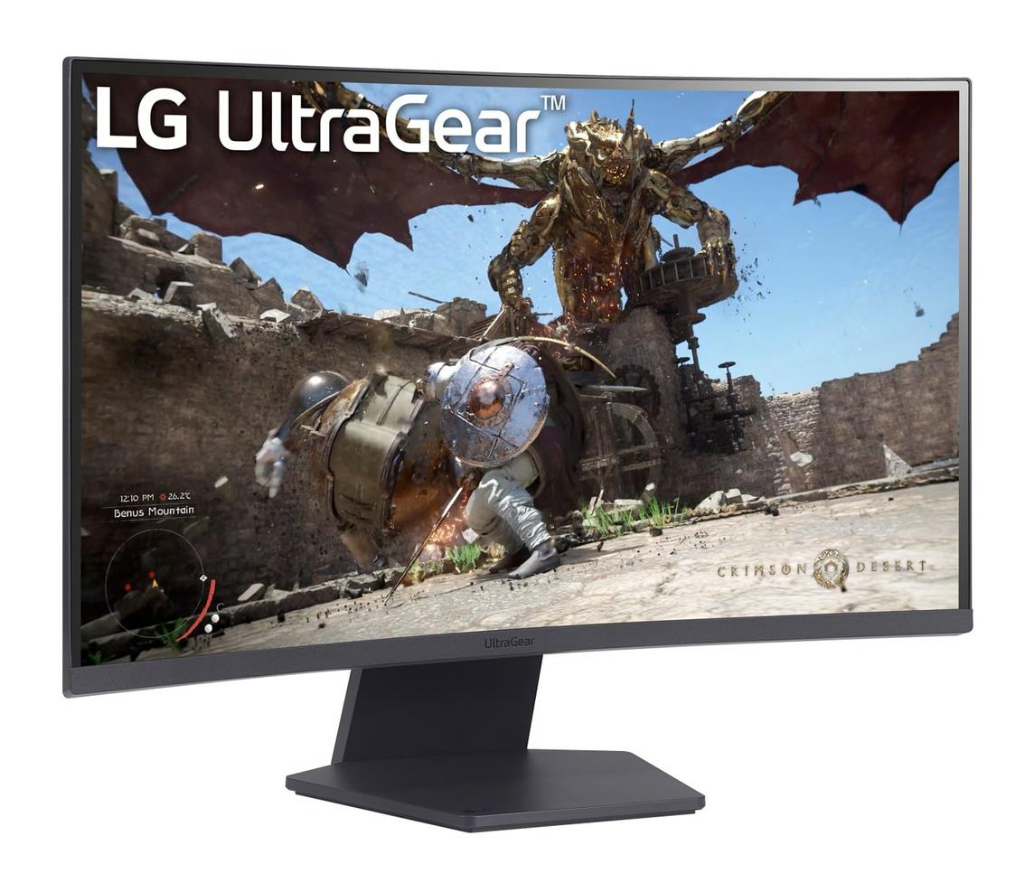 LCD Monitor LG 27GS60QC-B 27" Gaming/Curved Panel VA 2560x1440 16:9 180 Hz Matte 1 ms Tilt Colour Black 27GS60QC-B - Image 3