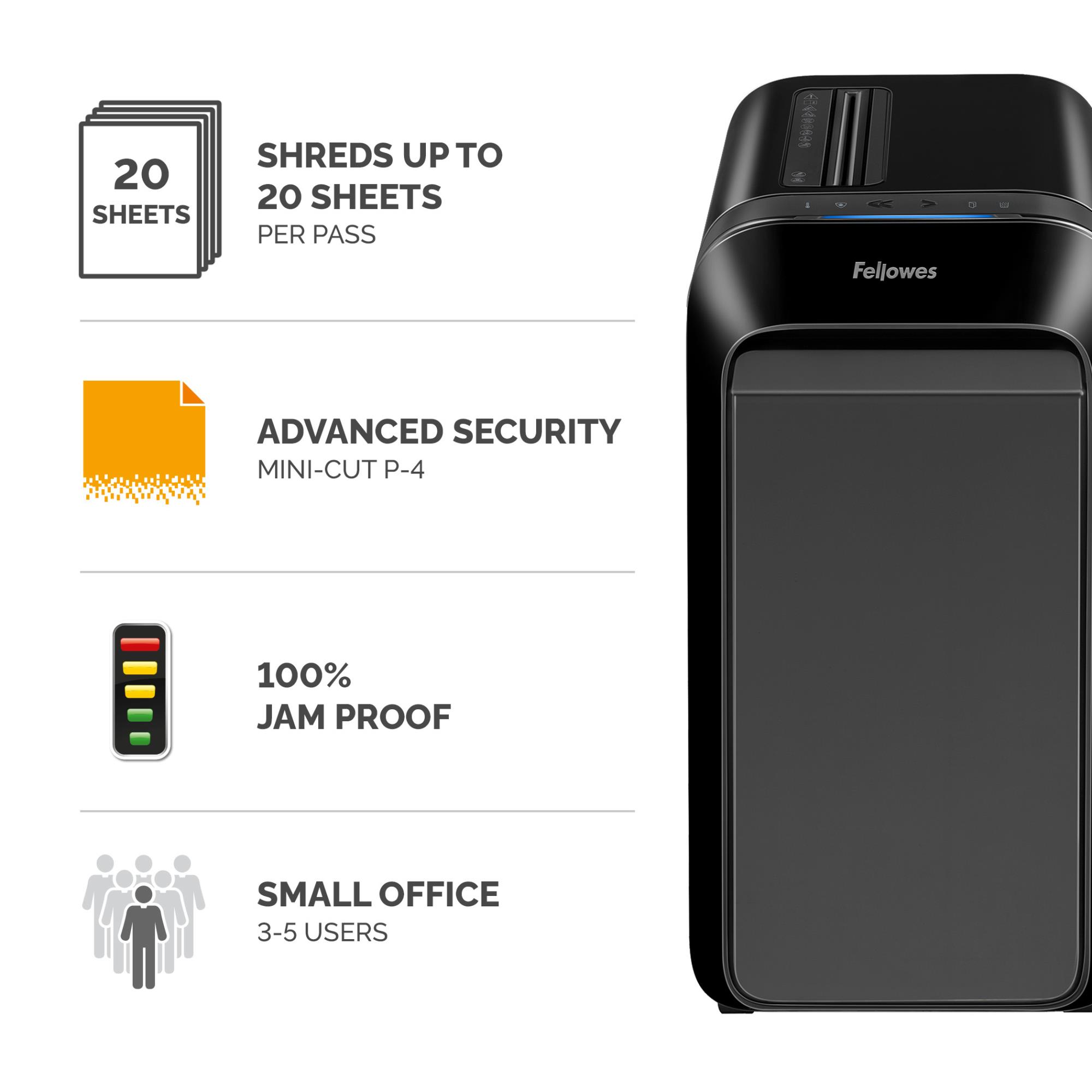 SHREDDER POWERSHRED LX220/BLACK 5502601 FELLOWES - Image 2