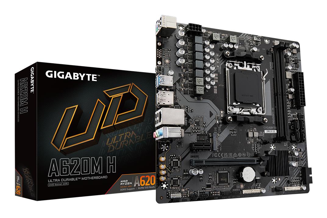 Mainboard GIGABYTE AMD A620 Socket AM5 micro ATX RAM DDR5-SDRAM 2xSlots 1xPCI Express x1 slots 1xPCI Express x16 slots 1xNumber of M.2 (M) slots A620M H 2.2 A620MH2.2 - Image 6
