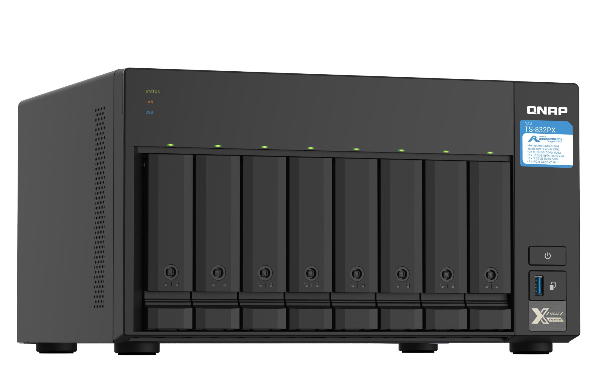 NAS STORAGE TOWER 8BAY/NO HDD TS-832PX-4G QNAP - Image 2