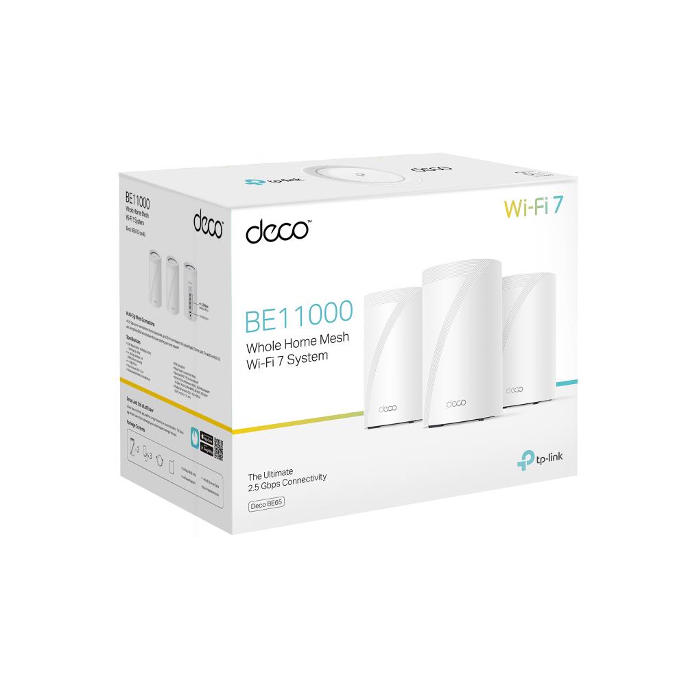 Wireless Router TP-LINK Wireless Access Point / Router 3-pack 9300 Mbps Mesh Wi-Fi 7 USB 3.0 4x2.5GbE LAN WAN ports 4 Number of antennas 4 DECOBE65(3-PACK) - Image 4
