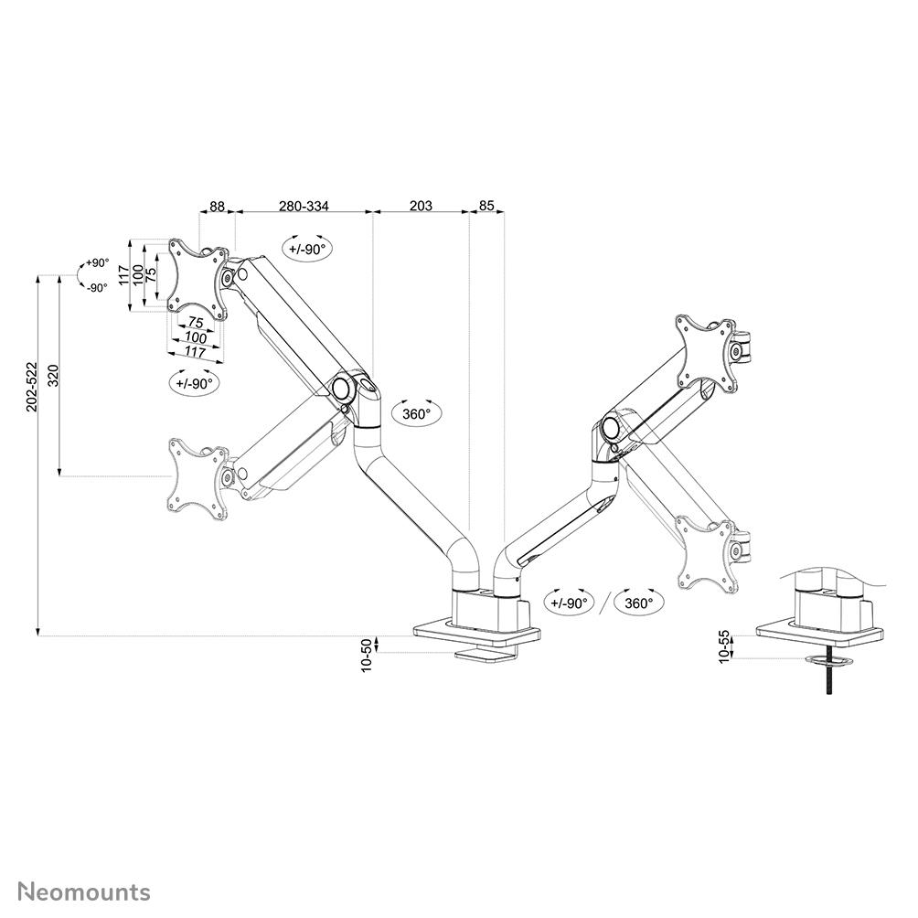 MONITOR ACC DESK MOUNT 17-35"/DS70S-950BL2 NEOMOUNTS - Image 20