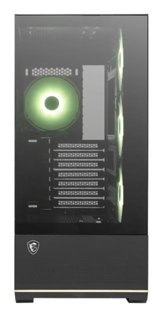 Case MSI MAG PANO 110R PZ MidiTower Case product features Transparent panel Not included Colour Black MAGPANO110RPZ - Image 2