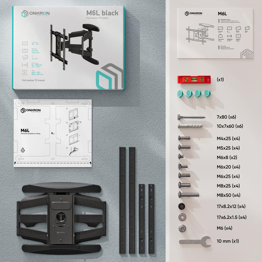 TV SET ACC WALL MOUNT/40-75"/BLACK M6L-B ONKRON - Image 8