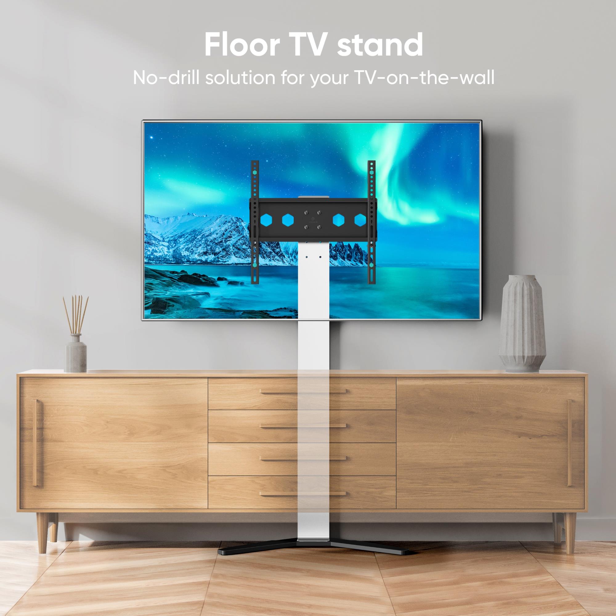 TV SET ACC FLOOR STAND /26-65"/WHITE TS1140-W ONKRON - Image 2