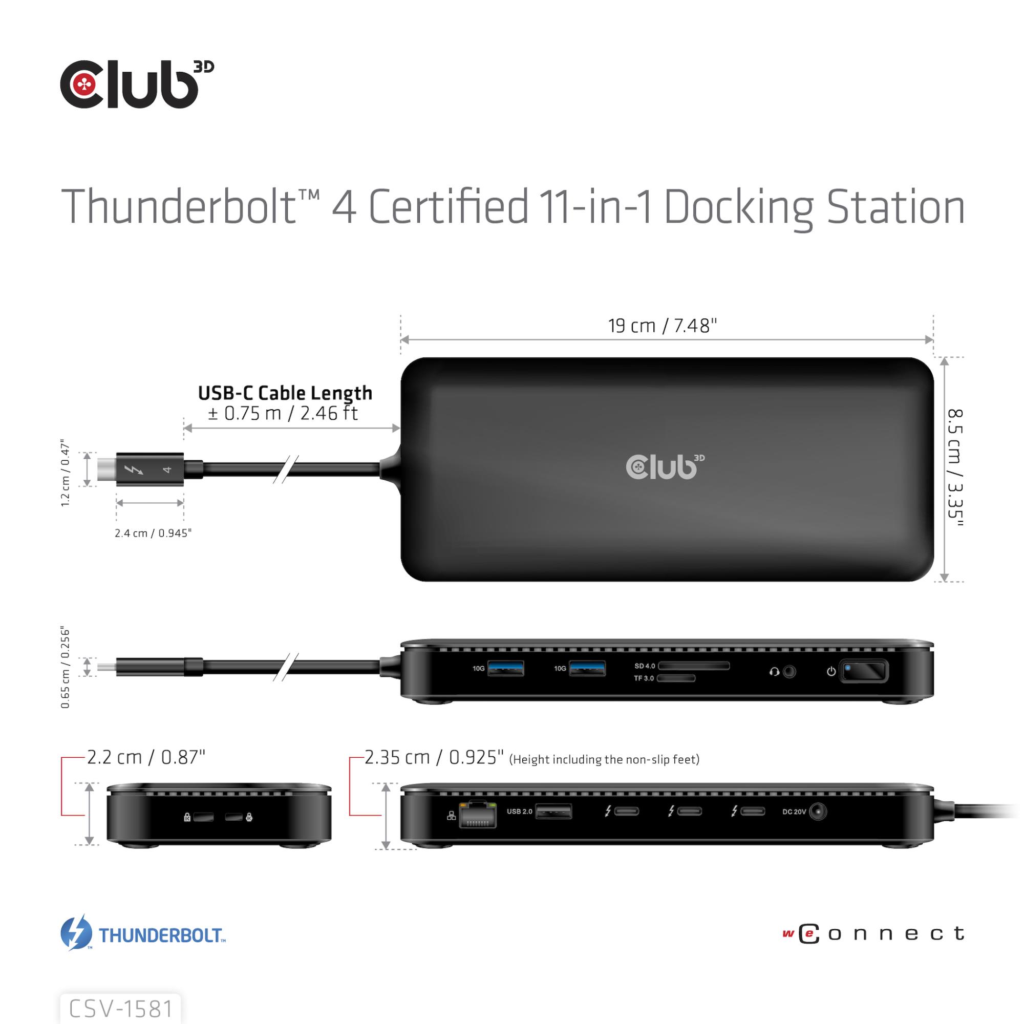NB ACC DOCKING STATION 11IN1/THUNDERBOLT CSV-1581 CLUB3D - Image 10