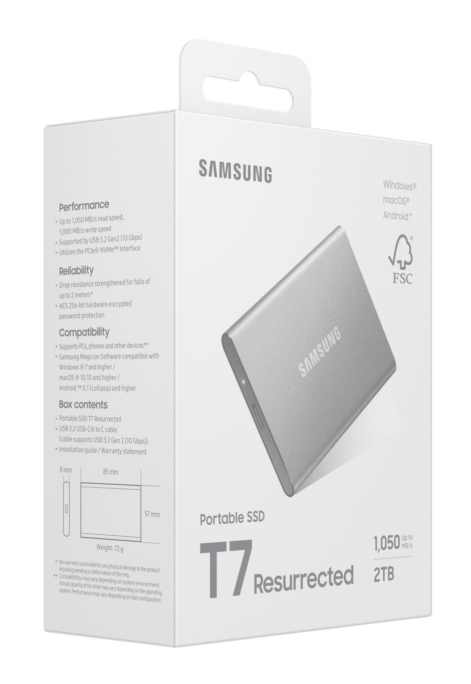 External SSD SAMSUNG Read speed 1050 MB/s Write speed 1000 MB/s 2000 GB MU-PD2T0G/WW - Image 10
