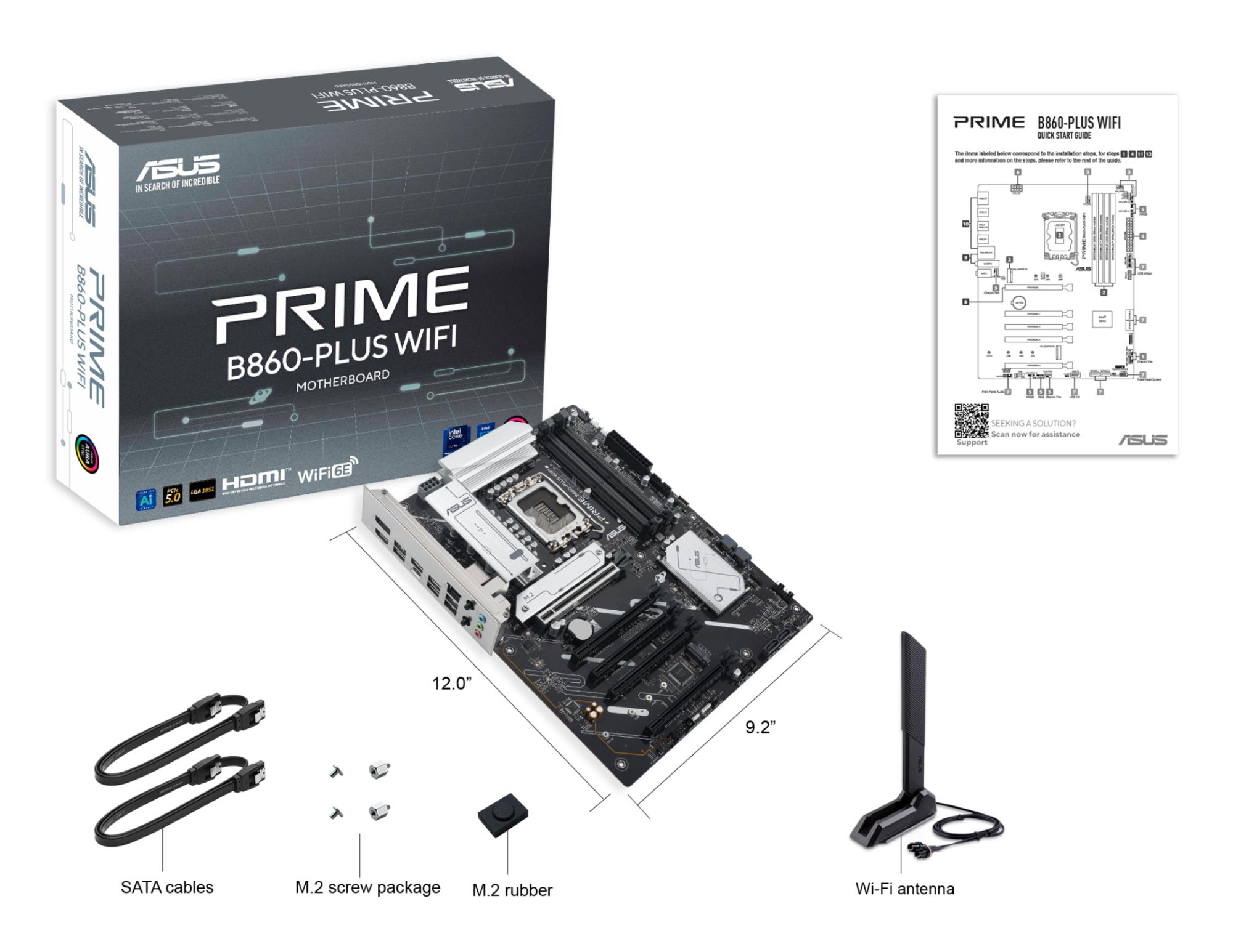 Mainboard ASUS Intel B860 Express LGA1851 ATX Memory DDR5 Memory slots 4 PRIMEB860-PLUSWIFI - Image 9