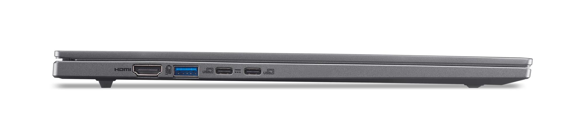 Notebook ACER Aspire Aspire 16 AI CPU Qualcomm Snapdragon X1-26-100 3 GHz 16 " 1920 x 1200 pixels RAM 16 GB LPDDR5x-SDRAM SSD 512 GB Discrete graphics Not available On-board graphics Yes Numeric keypad Yes OS installed Windows 11 Home Colour Grey Weight 1.55 kg NX.JLNEL.001 - Image 6