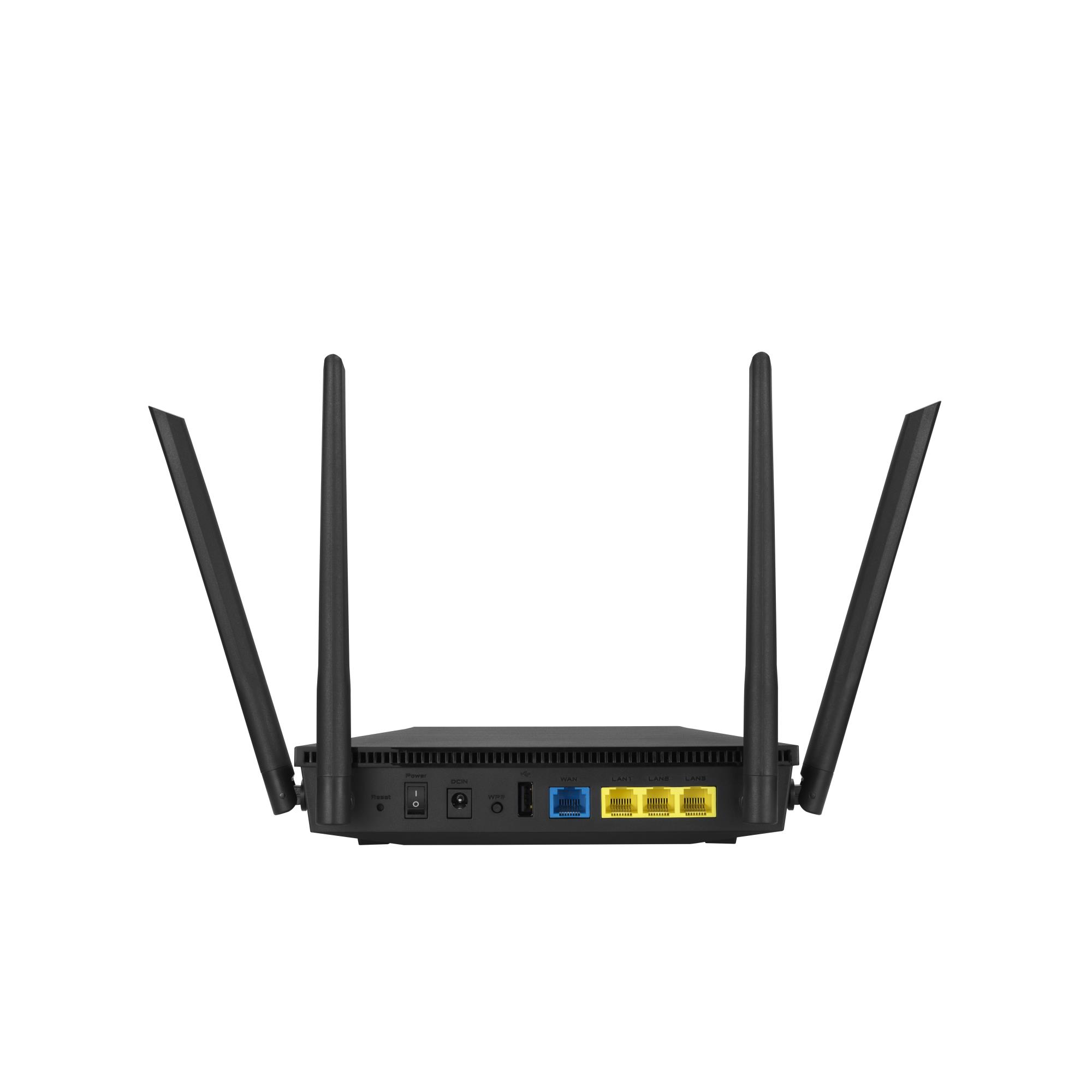Wireless Router ASUS RT-AX53U Wi-Fi 6 (802.11ax) Ethernet WAN Yes WAN connection type RJ-45 Ethernet LAN Yes 3G Yes 4G Yes 1xLAN ports USB port Yes RT-AX53U - Image 2