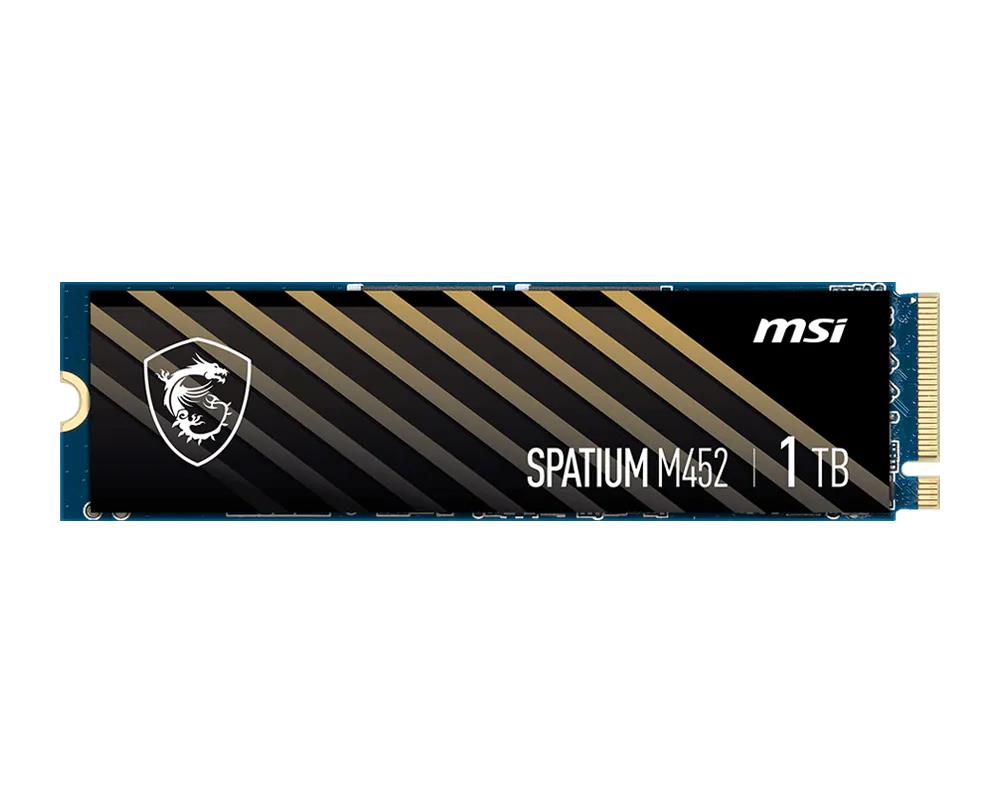 SSD MSI 300xTBW rating MTBF 1500000 h Read speed 3600 MB/s Write speed 3100 MB/s NVMe Yes PCI Express 4.0 M.2 1000 GB SPATIUM M452 S78-440L970-P83 - Image 2