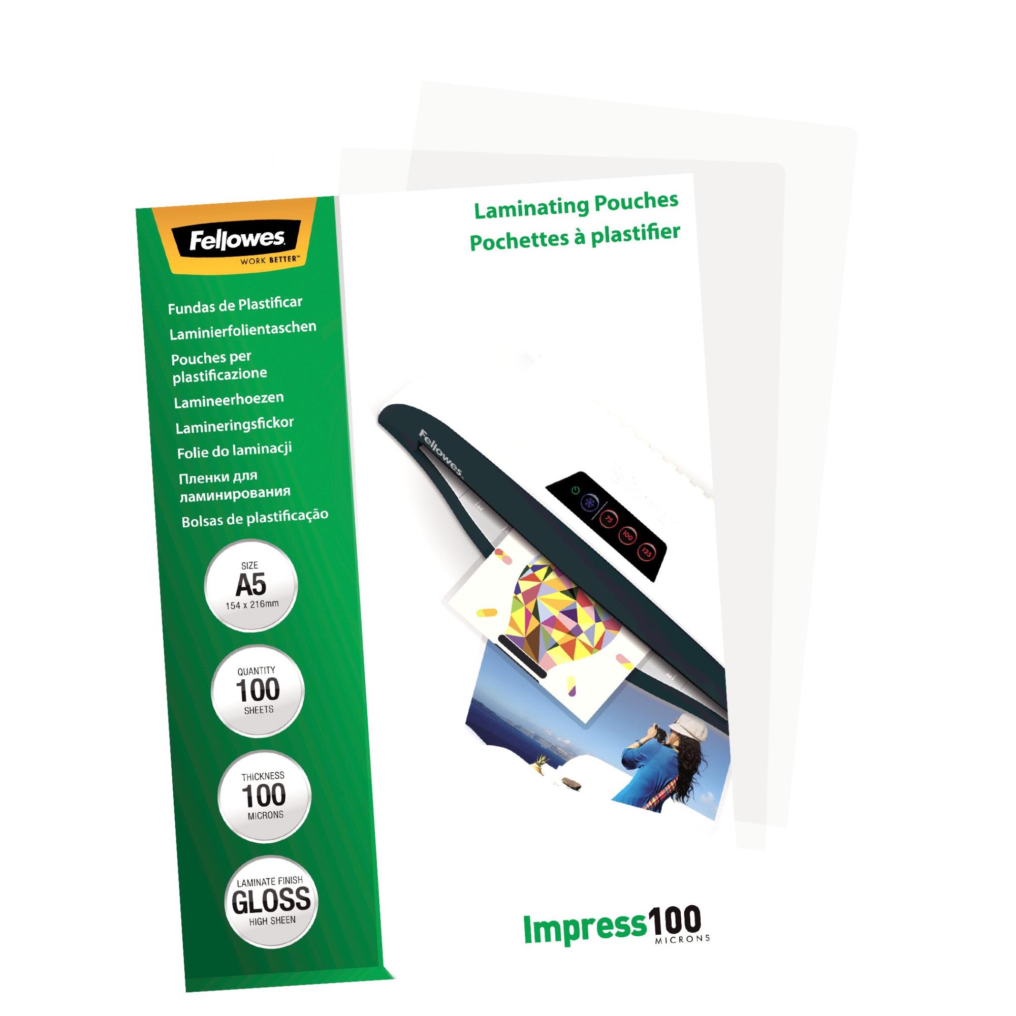 LAMINATOR POUCH GLOSSY/A5 100 100PCS 5351002 FELLOWES - Image 3