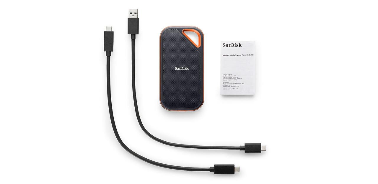 External SSD SANDISK Extreme Pro 2TB Write speed 2000 MBytes/sec Read speed 2000 MBytes/sec Proprietary SDSSDE81-2T00-G25 - Image 3